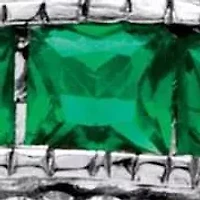 6.03 TCW Simulated Emerald Eternity Ring Platinum-plated Sterling Silver