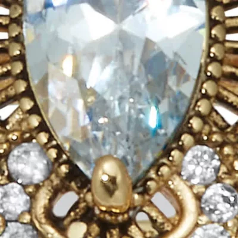 2.67 TCW Marquise Cut Cubic Zirconia 14k Yellow Gold-Plated Antiqued Ring