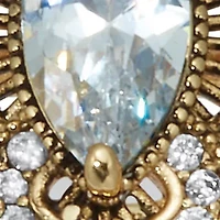 2.67 TCW Marquise Cut Cubic Zirconia 14k Yellow Gold-Plated Antiqued Ring