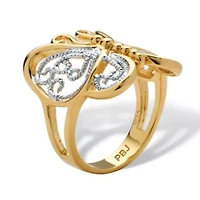 Filigree Butterfly Ring 18k Gold-Plated