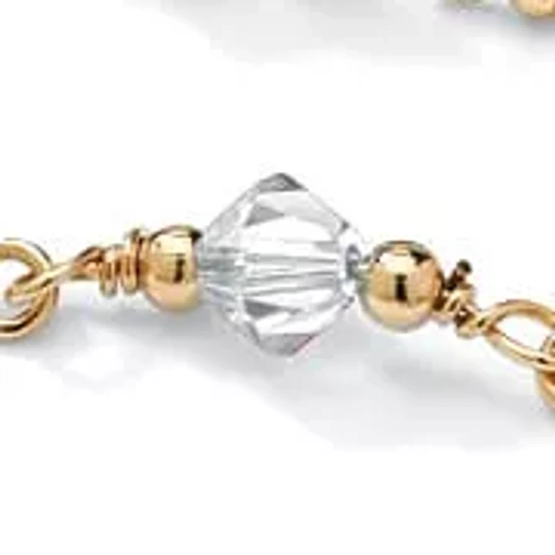 Birthstone Gold-Plated Sterling Silver Ankle Bracelet