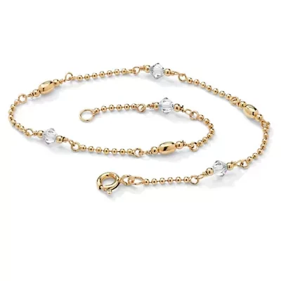 Birthstone Gold-Plated Sterling Silver Ankle Bracelet