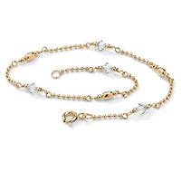 Birthstone Gold-Plated Sterling Silver Ankle Bracelet