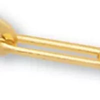 Gold Ion-Plated Stainless Steel Paperclip Necklace Inch