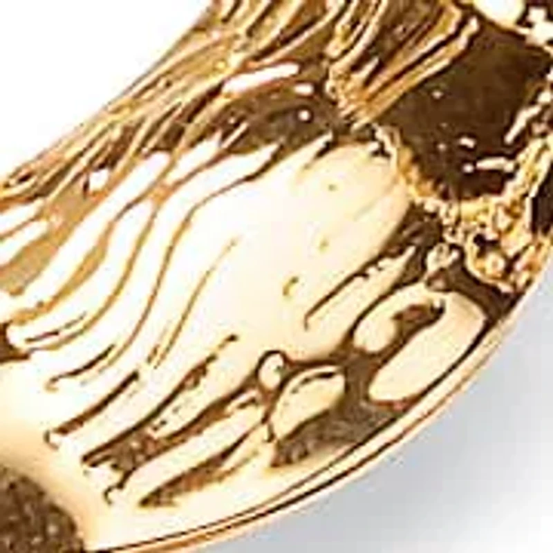 3 Pair Bamboo Style Hoop Earrings Set in Yellow Goldtone