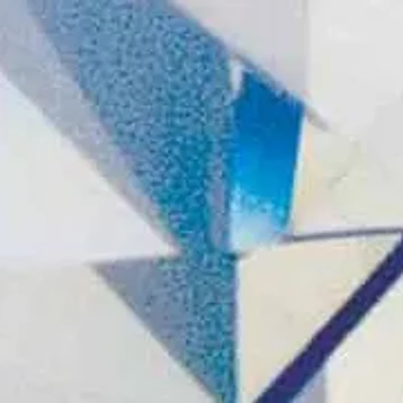 Blue Heart-Shaped Crystal Silvertone Rolo-Link Necklace 16.5"