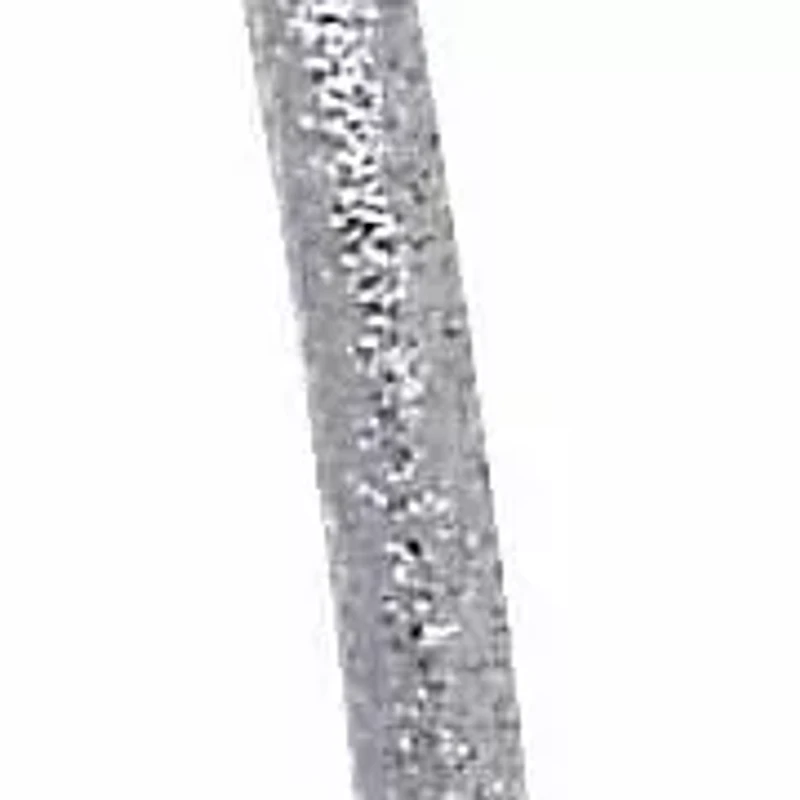 Textured and Polished 5-Piece Bangle Bracelet Set in Silvertone 9"