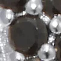 Round Genuine Black Spinel Sterling Silver Huggie Earrings