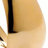 3 Pair Hoop Earrings Set in Yellow Gold Tone