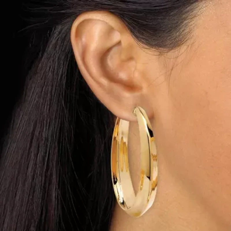 3 Pair Hoop Earrings Set in Yellow Gold Tone