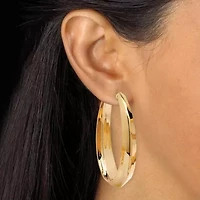 3 Pair Hoop Earrings Set in Yellow Gold Tone