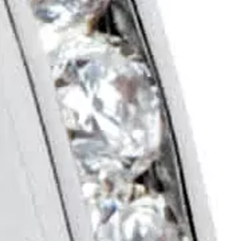 2.52 TCW Cubic Zirconia Silvertone Inside-Out Channel-Set Hoop Earrings