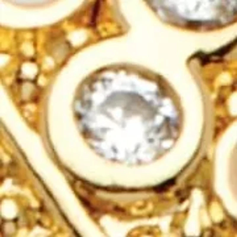 Yellow Gold Ion-Plated Crystal Elephant Layered Necklace, 19 Inches