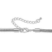 Silvertone Endless Necklace (14mm), 38 Inch length, plus 3 inch extension