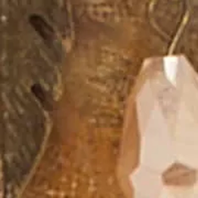 Genuine Brown Jasper Antiqued Goldtone Boho Drop Necklace, 34 inches