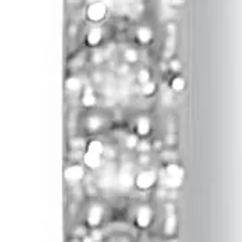 .40 TCW Round Cubic Zirconia Silvertone Paperclip Link Drop Earrings