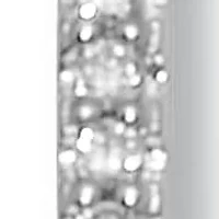 .40 TCW Round Cubic Zirconia Silvertone Paperclip Link Drop Earrings