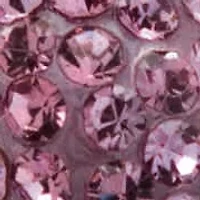 Silver Tone Round Purple Crystal Charm "Mom" Bracelet