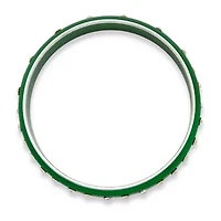 Crystal Bangle Bracelet in Green Ion Plated Stainless Steel