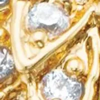 Men's 1 Cttw. Gold-Plated Cubic Zirconia Eagle Pendant (60mm) Necklace 20"