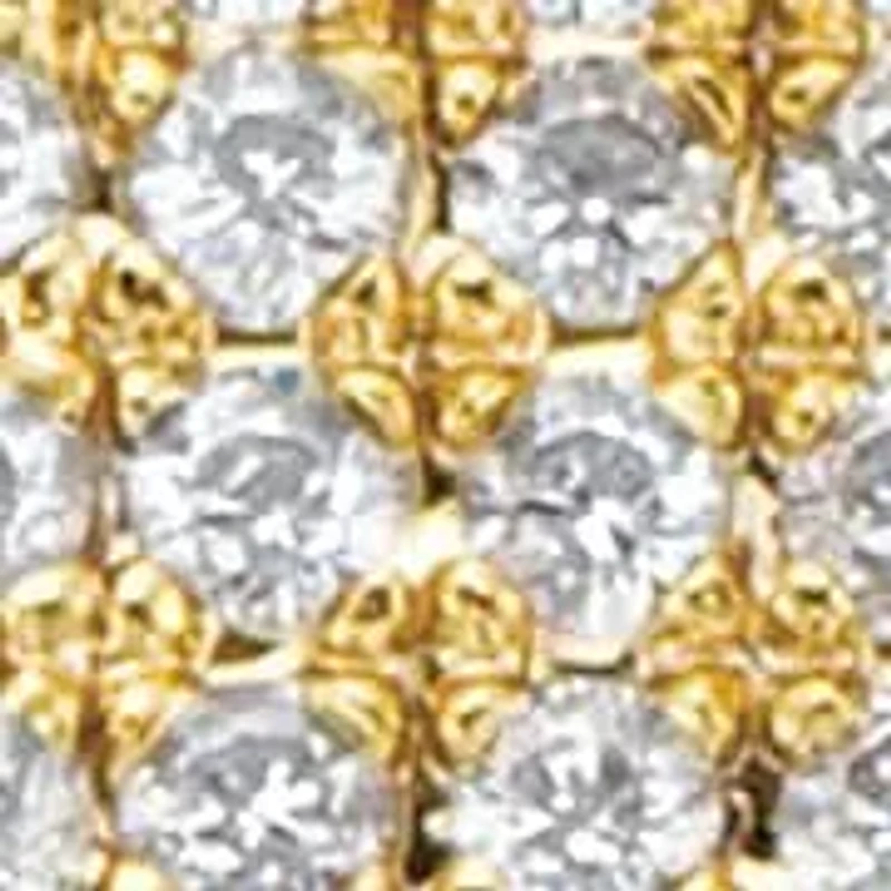 .65 Cttw.Gold-Plated Round Cubic Zirconia Cross Pendant Necklace 20"