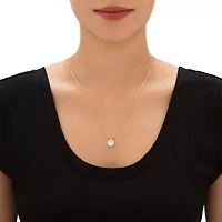 3 Cttw. Gold-Plated Silver Solitaire Cubic Zirconia Solitaire Pendant 18"