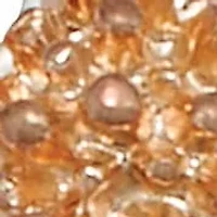 14k Rose-Plated Flower Drop Earring and Necklace Set 36-inch