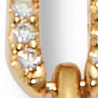 .20 TCW Round Cubic Zirconia 18k Gold-Plated Paperclip Drop Necklace 18-inch