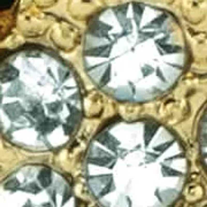 Goldtone Crystal Leopard Hinged Cuff Bangle Bracelet (50mm)