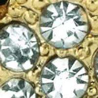 Goldtone Crystal Leopard Hinged Cuff Bangle Bracelet (50mm)