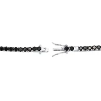.55 TCW Round Genuine Spinel and Topaz Sterling Silver Tennis Bracelet 7-inch