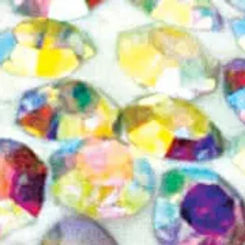 Aurora Borealis and Black Crystal Skull Drop Earrings in Silvertone