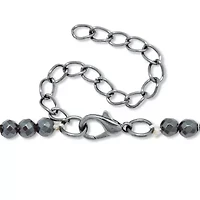 Genuine Cultured Freshwater Pearl Black Ruthenium-Plated Necklace 19 to 21-inch