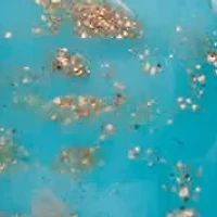 Blue Beaded Bali-Style Elephant Charm Antiqued Silvertone Bracelet 7.5"