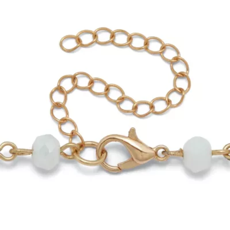 Aurora Borealis Crystal Goldtone Y Necklace 24 to 26-inch length