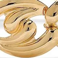 Curb-Link Necklace, Bracelet and Drop Earrings Set in Yellow Goldtone