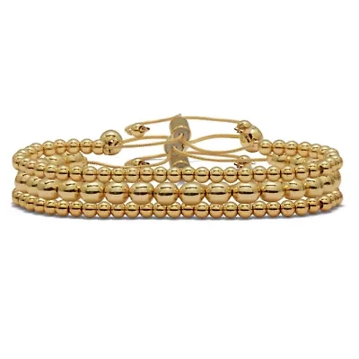 Ball Bead Goldtone Bracelets 7-inch length plus 2-inch extension