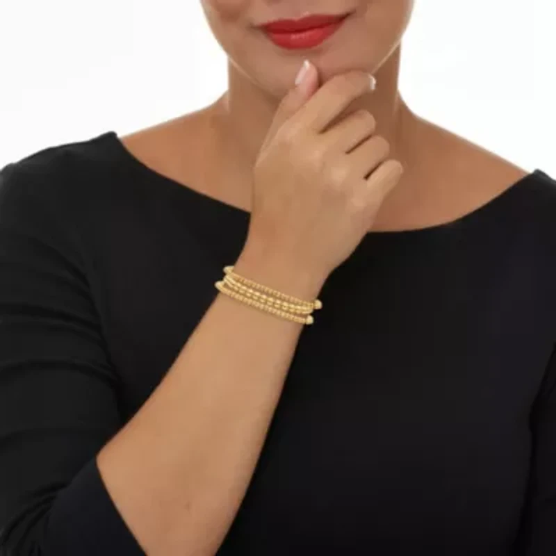 Ball Bead Goldtone Bracelets 7-inch length plus 2-inch extension