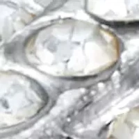 Silvertone Crystal Breast Cancer Bracelet 7 inch Length