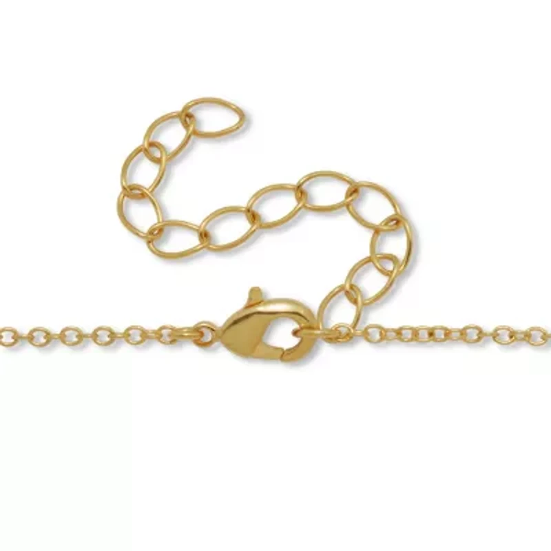 .95 TCW Round Cubic Zirconia 14k Yellow Gold-Plated Cat Necklace 18 to 20-inch