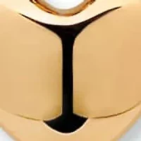 Stainless Steel Gold Ion-Plated Heart Pendant on Triple-Chain Necklace 18"