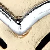 Crystal Accent Open Your Heart, Let Me In Antiqued Tri-Tone Stretch Bracelet 7"