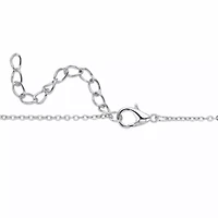 Champagne Faceted Crystal Heart Shaped Pendant Necklace Silvertone 16"-18"