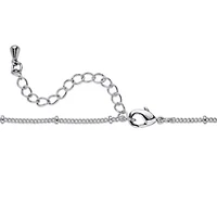 Butterscotch Crystal Antiqued Silvertone Necklace with Beaded Chain 18"-20"