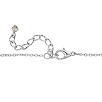 Butterscotch Faceted Crystal Silvertone Heart-Shaped Pendant Necklace 16"-18"