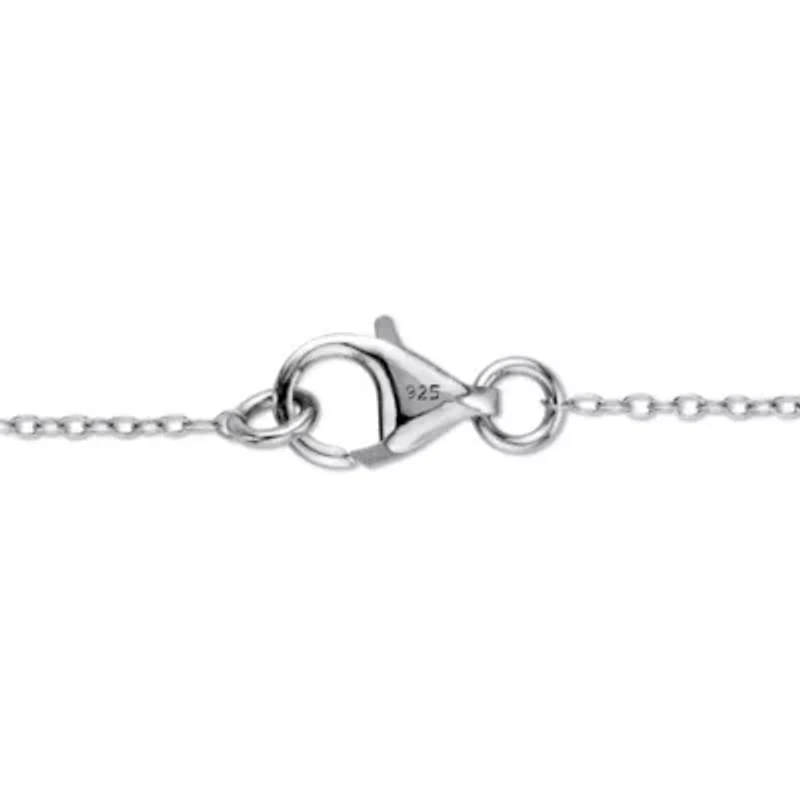 4.05 Cttw. Round Cubic Zirconia Platinum Over Silver Pendant With 18-20" Chain