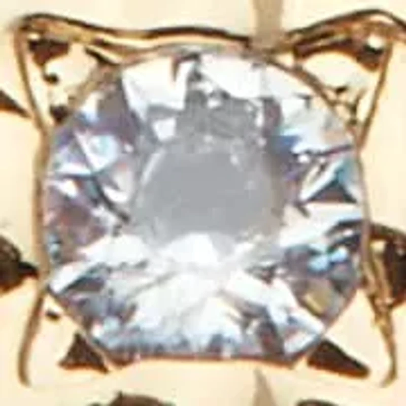 Crystal Gold Ion-Plated Stainless Steel Starburst Pendant, 18 Inches