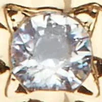 Crystal Gold Ion-Plated Stainless Steel Starburst Pendant, 18 Inches