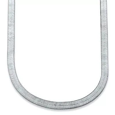 Flexible Herringbone Chain Necklace .925 Sterling Silver 18" Length
