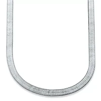 Flexible Herringbone Chain Necklace .925 Sterling Silver 18" Length